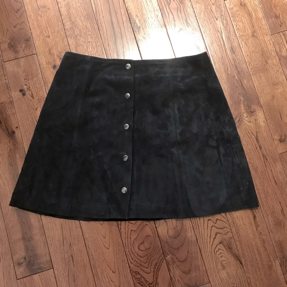 Topshop Suede Mini Skirt